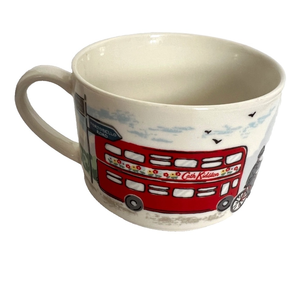Cath Kidston Breakfast Coffee Tea Mug Cup British Guard Red Double Decker Bus